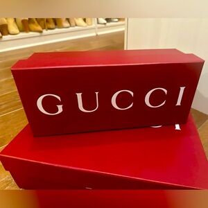 Gucci Empty Burgundy Maroon Sandal Gift Box